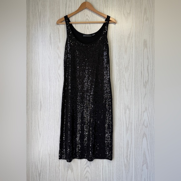 Dana Buchman Designer Caviar Black Sequins Dress Size Small LNC - Picture 1 of 3